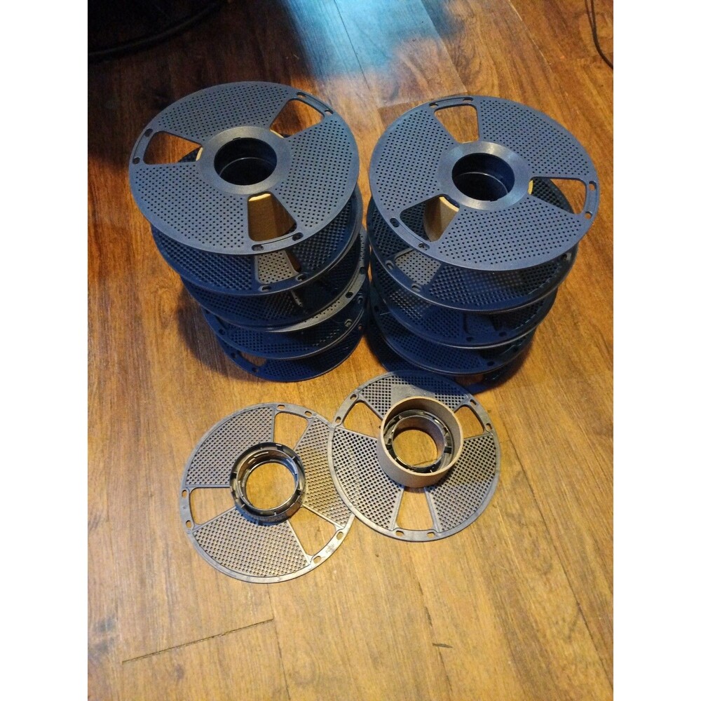 Lot Of 9  Empty 3D Printing Filament Spools Reusable 1kg Reels. 1.75mm